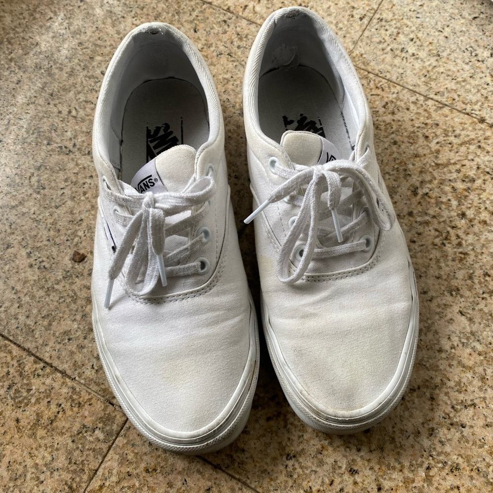 White canvas vans